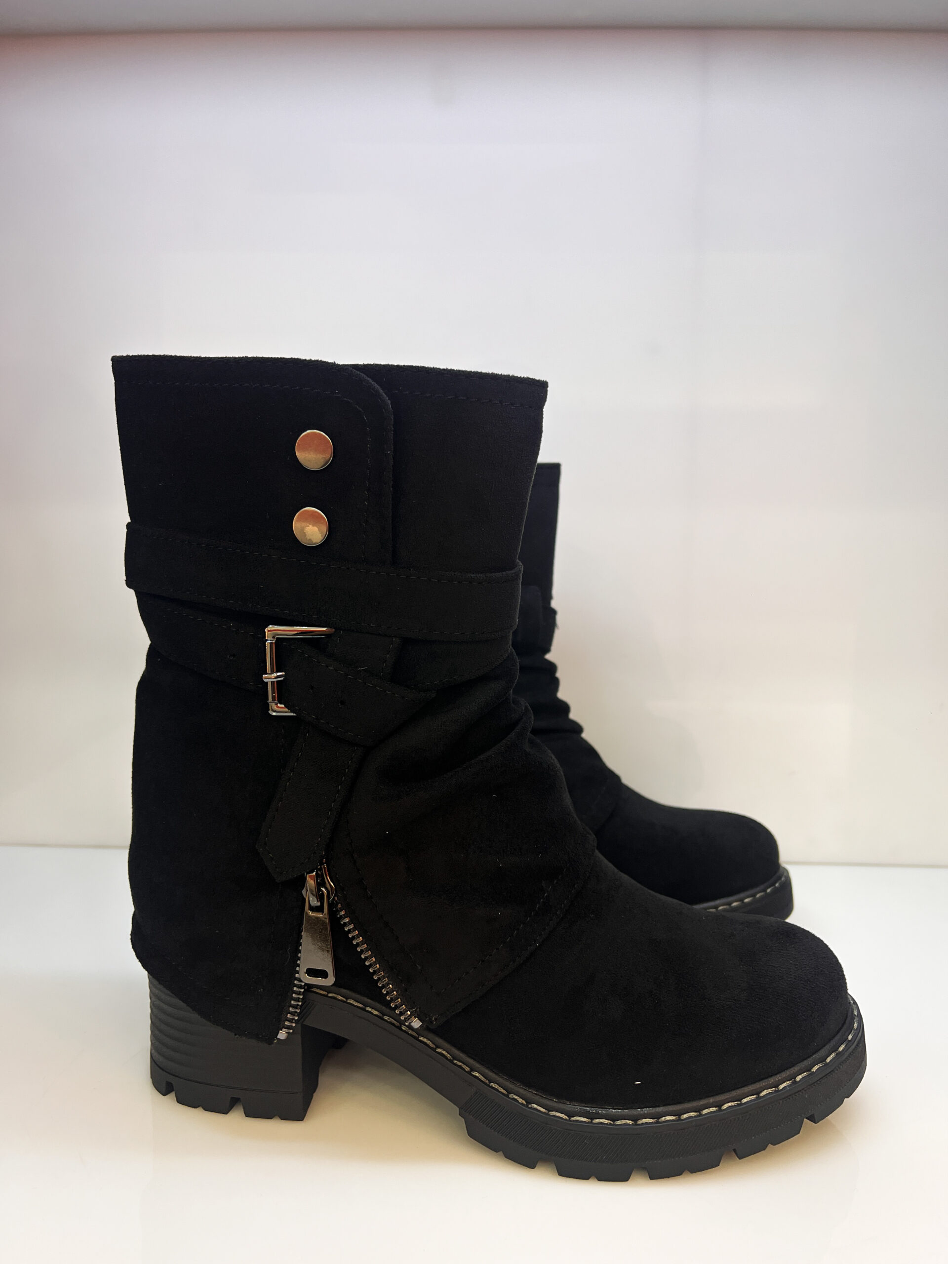 BOTIN BIKER DESMONTABLE GAMUZA