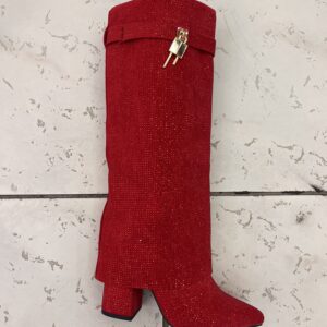 BOOT CANDADO BRILLO ROJO