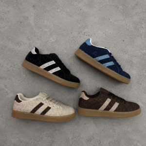 ZAPATILLAS DOBLE LINEA BRILLOS 4 COLORES